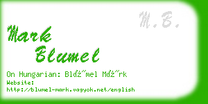 mark blumel business card